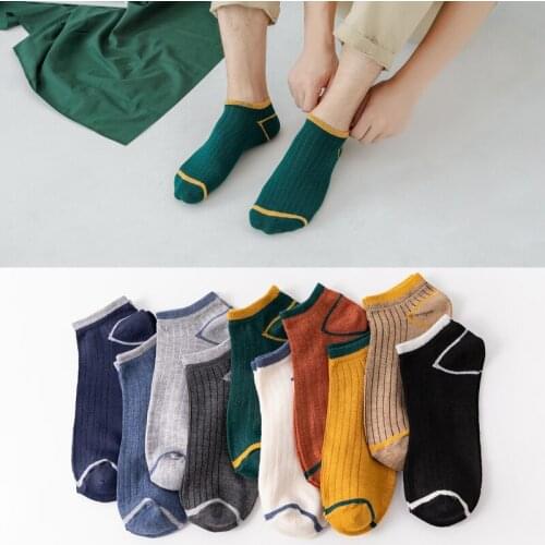5pc/Lot Ship Socks Mens Stripe Solid Cartoon Pattern Breathable Comfortable Invisible Womens Shallow Mouth