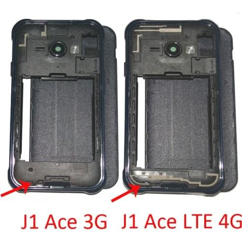 New Side Chassis Back Cover For Samsung J1 Ace 3G 4G J110F J110G J110H J110L J110 Phone Housing Middle Frame Rear Door Panel