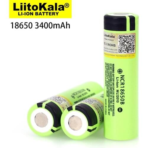 1-10 PCS Liitokala new original 18650 3400mAh NCR 18650B 3.7V Rechargeable Lithium ion Battery suitiable Flashlight