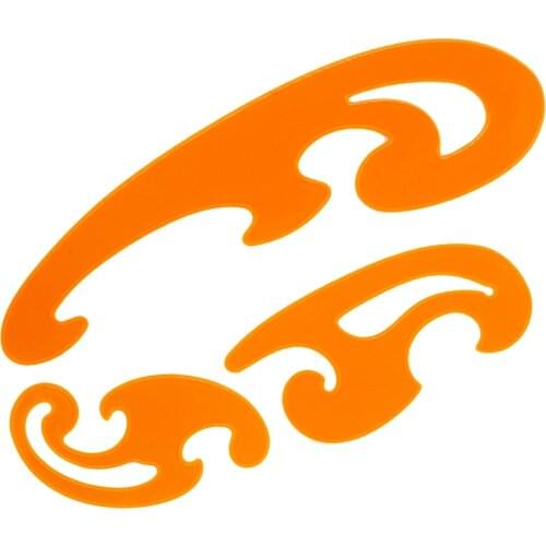 Nonvor Plastic French Curve Ruler 3Pcs Set Multi Cloud Shape Drawing Tool Curve Template for Art Comics Animation Design