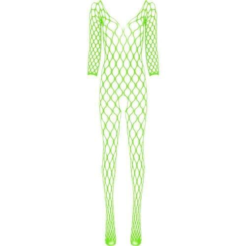 Sexy Open Crotch Bodystocking Womens Lingerie Fishnet Hollow Out Bodysuit Lingerie Erotic Intimates Underwear Sexual Costume