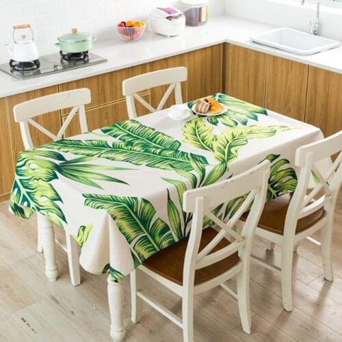 Tropical style tablecloth tropical plant leaf waterproof table cloth home coffee table table cloth