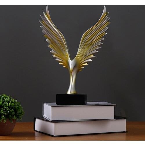 Resin Eagle Wing Art Model Nordic Simple Abstract Sculpture Modern Artist Home Decoration Study Office Ornaments Eagle Statue