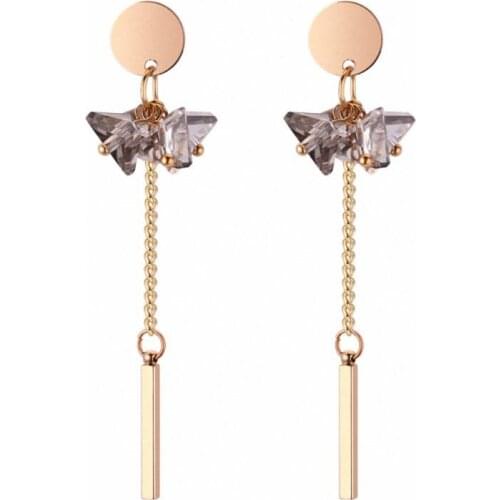 TONGKWOK Bohemia Exaggeration Dangle Earrings For Women Silk Thread Tassel Metal Long Chandelier Earrings #132226