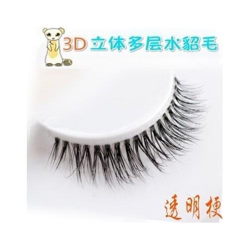 Top Eyelashes 3D Mink Lashes Natural HandMade Full Strip Lashes Transparent terrier Short Mink Lashes Style False Eyelashes -5
