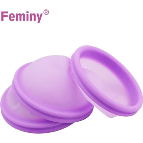 FEMINY Medical Silicone Menstrual Disc Cup Reusable Disc Menstrual Alternative Sterilizing Tampons Care Menstrual Cup for Sex