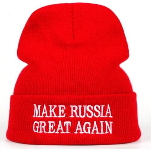 MAKE RUSSIA GREAT AGAIN winter Hat men women cotton Beanies Skullies patriot Hip hop warm cap hats Bone Garros Casquette