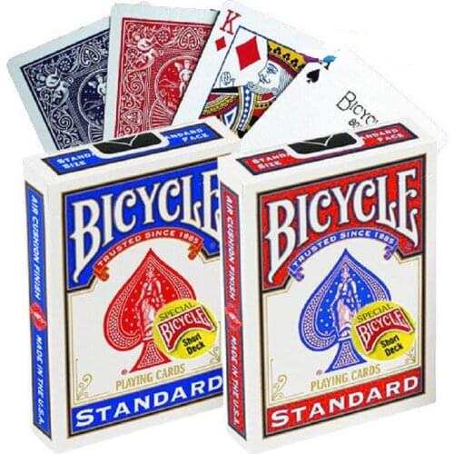 1 Deck Original Bicycle Short Deck Magic Short 1/16" Playing Cards Blue or Red Poker Special Bicycle Cards Magic Tricks Props