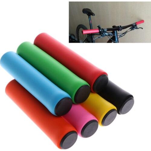 1 Pair Bicycle Handlebar Grips 7 Colors Sponge Anti-slip MTB Mountain Bike Handlebar Grips Ultralight Cycling Grips Bar End