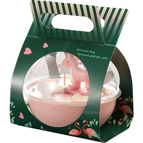 10pcs Net red cake packaging plastic boxes hollow round ball fruit salad box transparent crystal ball portable desserr gift box