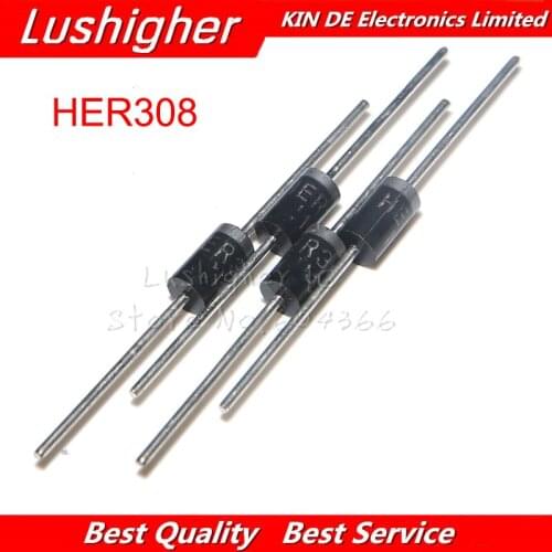 20PCS HER308 3A 1000V Fast Recovery Diodes