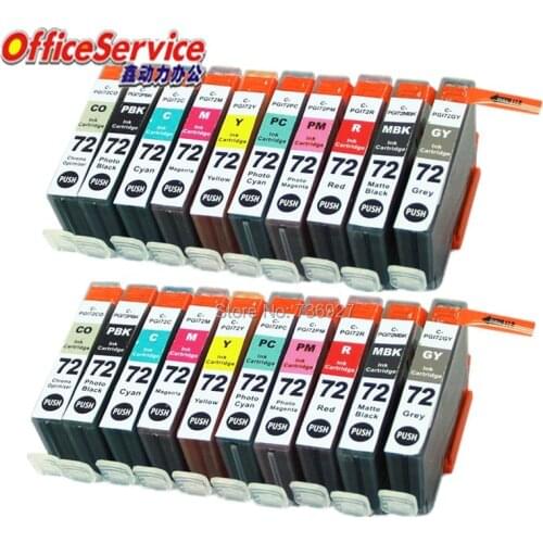 20X=2Sets PGI-72 PGI72 PGI 72 Compatible ink Cartridge For Canon Pixma Pro-10 inkjet printer