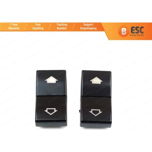 ESC EDP585-1 2 Pieces Window Switch Button Cap Cover: 61316904309; 61318368974 for BMW E39 E38