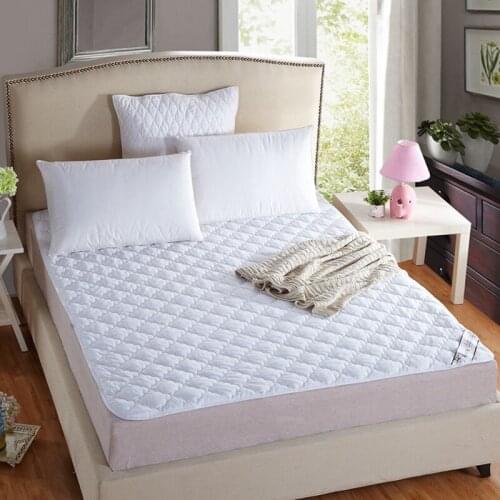 White Quilted Mattress Covers Protector Pad Sanding Protective Cover Elastic Bandage Quilting Mattress Protective Cover #sw