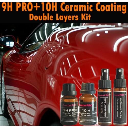CoaterPRO 9H PRO+ 10H Double Coating Kit liquid car crystal coating glass liquid glass ceramic pro anti scratch made in Japan