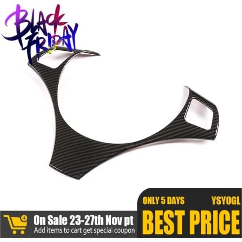 Car Steering Wheel Decoration Cover durable ABS Carbon Fiber Trim Frame Sticker for Bmw E90 3 Series 2005-2012 Car Accessories