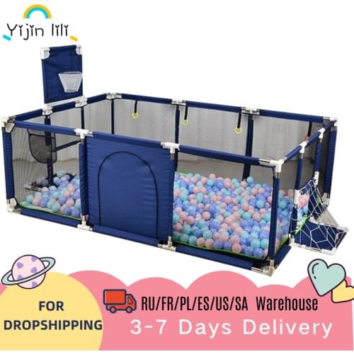 Childrens Playpen with Nets Baby Playpen Children Fence Baby Playground Baby Park Child Safety Barrier Kids Ball Pit Playpen