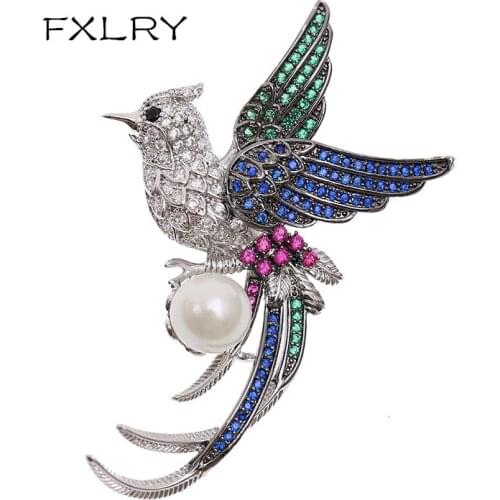 FXLRY Bird Brooches For Clothes