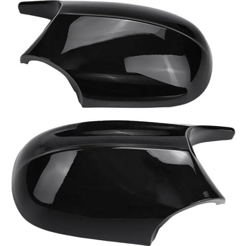 2pcs Glossy Black ABS Plastic Car Auto Mirror Cover Cap Housing Left + Right Fit For BMW E90 E91 2008-2011 E92 E93 2010-2013 DIY