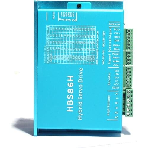 HBS86H NEMA34 86 closed loop high speed high torque hybrid stepper motor driver CNC controller
