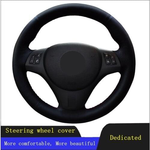 DIY Car Products Steering Wheel Cover Black Artificial Leather For BMW M Sport 3 Series E91 320i 325i 330i 335i M3 E90 E92 E93