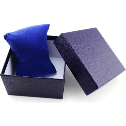 New Cardboard Watch Storage Boxes Durable Present Gift Box Case For Bracelet Bangle Jewelry Watch Box Blue шкатулка для часов W3