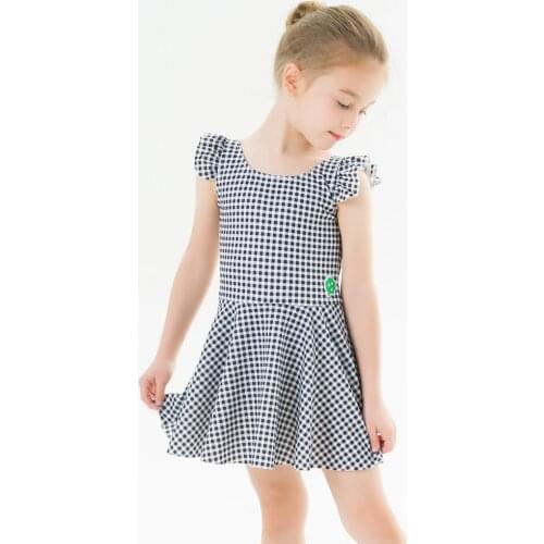 2020 New Baby Girl Swimsuit Girl Age 2-8 Years Children One Piece Swimwear Classic Geometric Colorful Embroidery Bathing Suit