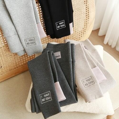 Leggings womens Plush thickened high waist pants casual pants womens warm pants womens Leggings autumn and winter