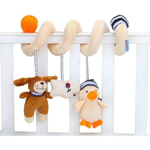 Baby Rattles Mobiles Educational Toys For Children Activity Spiral Crib Toddler Bed Bell Baby Playing Kids Stroller Hanging Doll