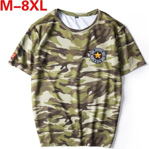 T Shirt Men Big Size 8xl 7xl 6xl 5xl Plus Size Tshirts Camo T Shirts Casual Mens Fashion Camouflag Large Size Oversize Tops Tee