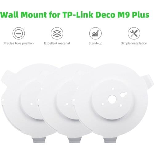 Wall Mount for TP-Link Deco M9 Plus Whole Home Mesh WiFi System,TP Link Deco M9+ Holder WiFi Router Shelf Cable Storage Bracket