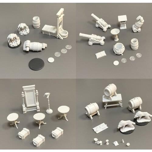 Game Table Minis Barrel & Pile of Barrels Wolf Miniatures Board Game Figure Role Playing Toys