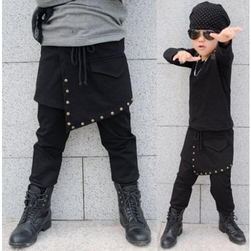 New Fashion Childrens Clothing Harem Hip Hop Dance Pants Panelled Spliced Skinny Sweatpants kids Punk sports trousers