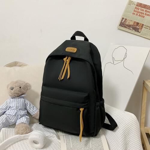 Solid Color Womens Backpack School Backpacks Nylon School Bags For Teenager Girls Travel Back Pack Book Purse For Women 2021
