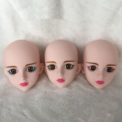 OOAK Girl Jointed Head Carving Sculpt with Brown Eyes for 1/4 BJD Doll, MSD Accessory