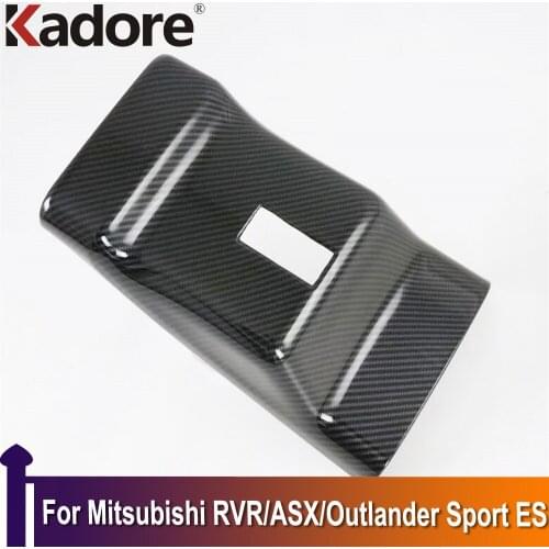 For Mitsubishi RVR/ASX/Outlander Sport ES 2020 2021 Carbon fiber Style Interior Car Rear Seat Air Conditioning Vent Cover Trim