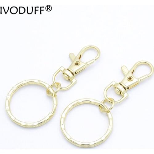 Silver Plated Metal Blank Keychain, Split Ring Keychain, Keyrings, Keychains, DIY Accessories for Men and Women