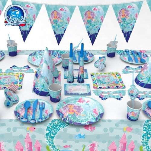 Little Mermaid Party Supplies Mermaid Banner Decoration Mermaid Birthday Party Favors Kids Birthday Parties Decorations