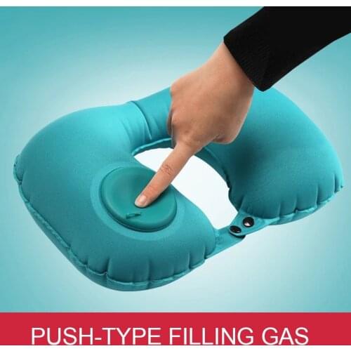 Rylrbons New U Shaped Travel Pillow Car Air Flight Inflatable Pillows Neck Support Headrest Cushion Soft Nursing Cushion