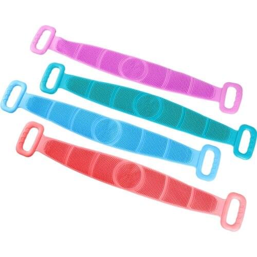 Silicone Body Brush Bath Belt Shower Long Silicone Body Brush Bath Belt Exfoliating Back Brush Belt Wash Good Toughness