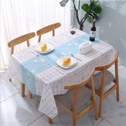Plastic Tablecloth Print Color Pink Wedding Birthday Party Table Cover Rectangle Desk Cloth Wipe Covers Waterproof Table Cloth