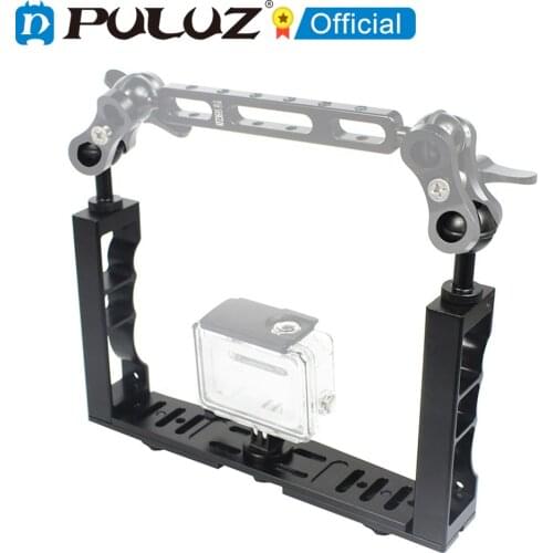 Diving Special Bracket Dual Hand-Held Photography Adjustable Fill Light Arm Bracket For GoPro / Xiaoyi