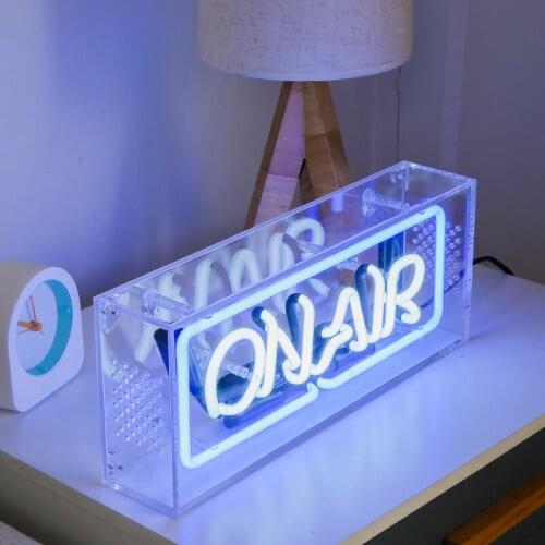 Light Gift Led Neon Sign Glass Neon tube Acrylic Box Home Decoration