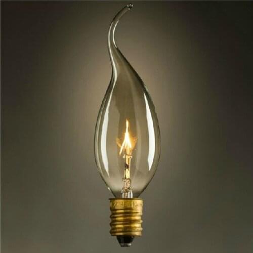 Light bulb candle lamp E14 bubble tip 40w light source vintage light bulb