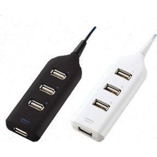 High Speed 4 Port USB 2.0 Multi HUB Splitter Expansion Desktop PC Laptop Adapter Black and White