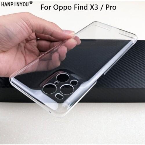 For Oppo Find X3 FindX3 Pro Neo Lite Glossy Snap Phone Case Crystal Invisible Hard PC Full Cover Clear Camera Protect Back Shell
