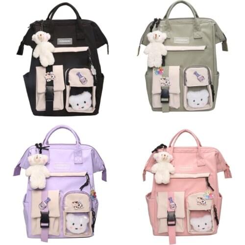Women Candy Colors Backpacks Fancy High School Bags for Teenage Girl