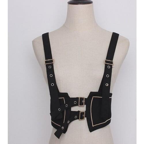 Womens Runway Fashion Fabric Contrast Color Vest Cummerbunds Female Dress Corsets Waistband Belts Decoration Wide Belt TB902