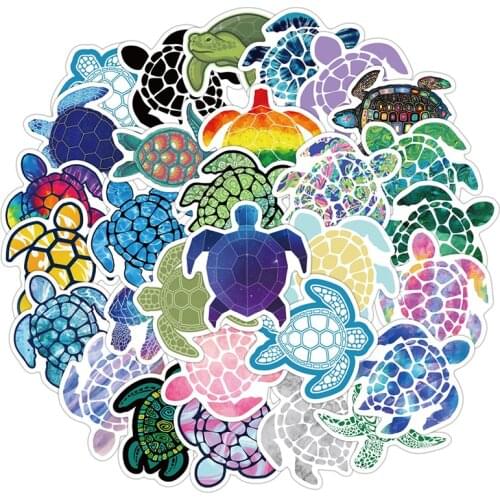 10/30/41pcs Sea Turtle Graffiti Stickers Waterproof Skateboard Luggage Fridge Phone Laptop Guitar Motorcycle Kids Stickers Toys