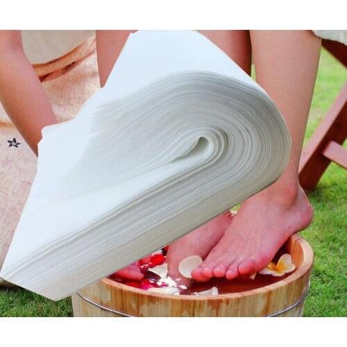 1000 Pieces White Disposable Shop Towels Recycled Fiber Towel for Foot Massage Bath, Beauty Parlor Home Supplies SN1046